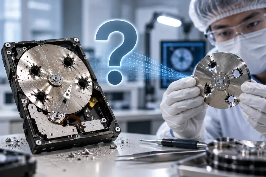 物理破壊したハードディスクからデータを復旧することは可能か? 物理破壊したハードディスクからデータを復旧することは可能か?
